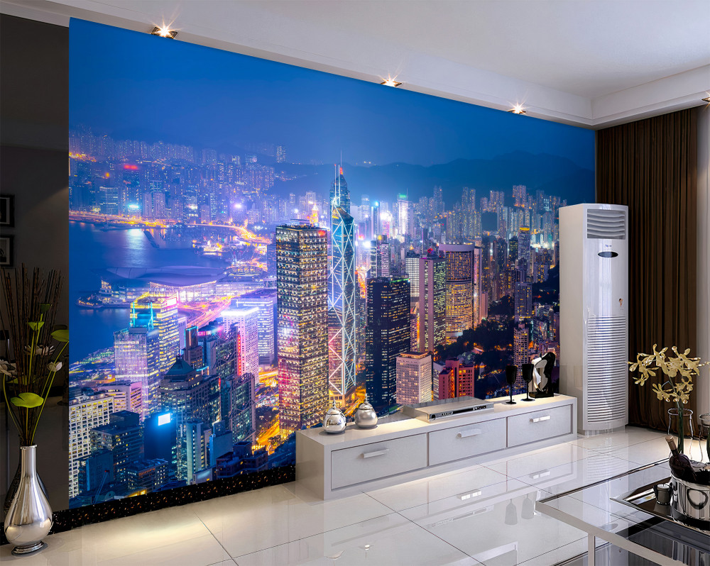 Fototapeta widok na Hongkong nocą