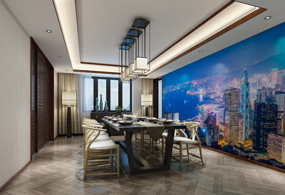 Fototapeta piękny widok na Hongkong nocą