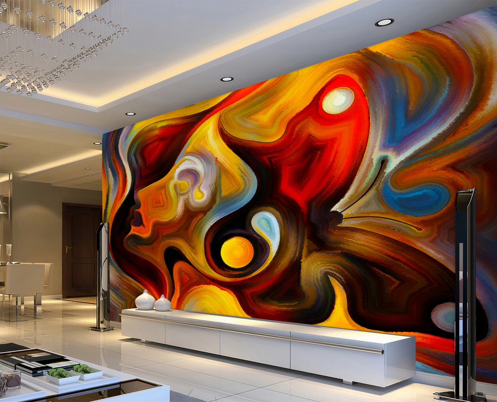 Fototapeta dziewczyna i motyl w abstrakcyjnym rozmyciu