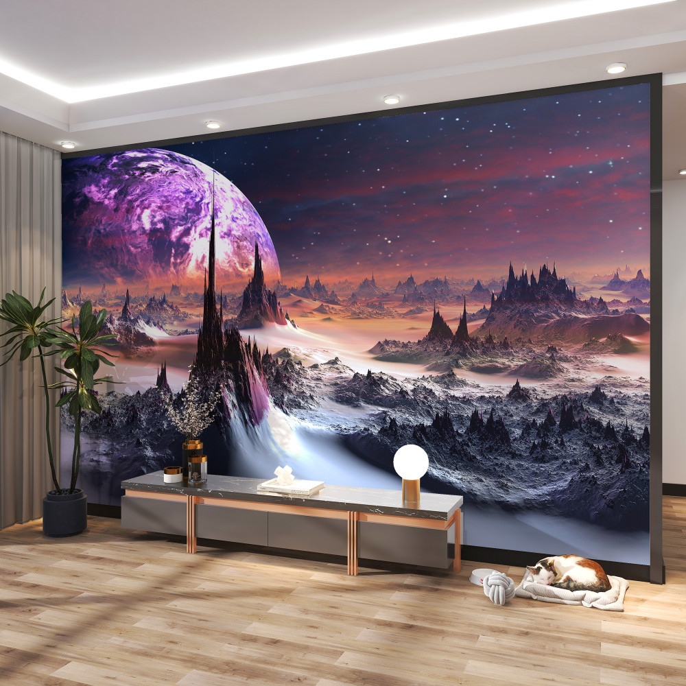 Fototapeta nieziemski krajobraz i przestrzeń