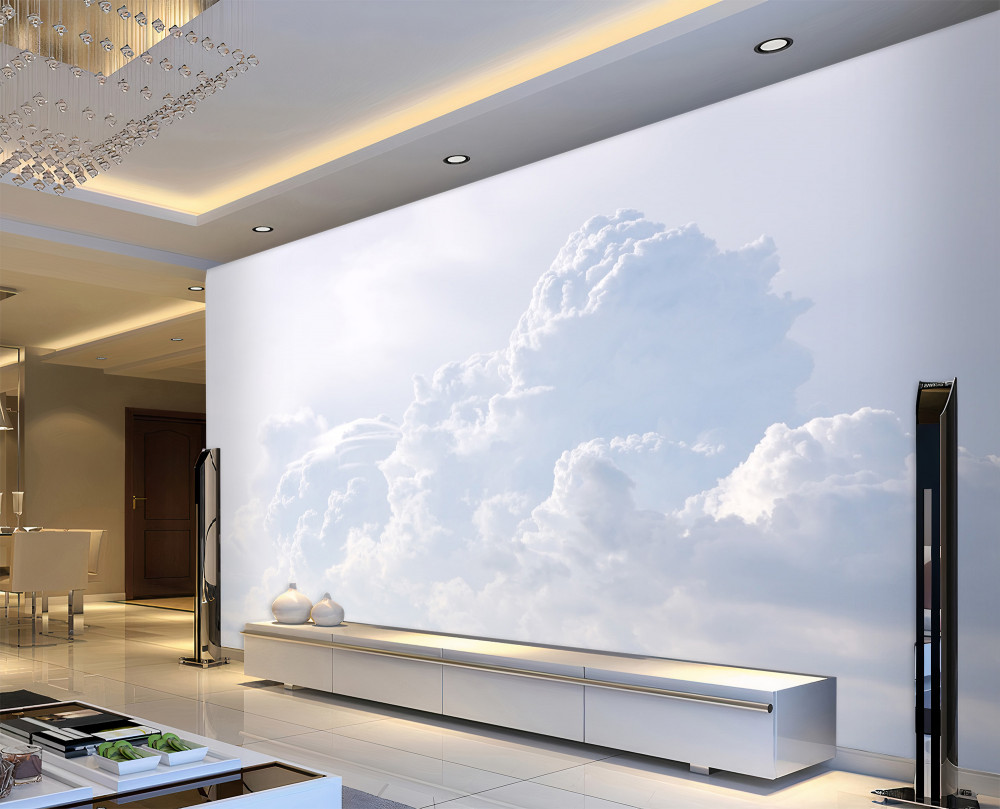 Fototapeta puszyste białe chmury