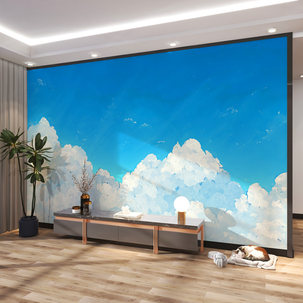 Fototapeta białe chmury i błękitne niebo