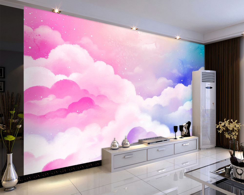 Fototapeta jasne różowe niebieskie abstrakcyjne niebo