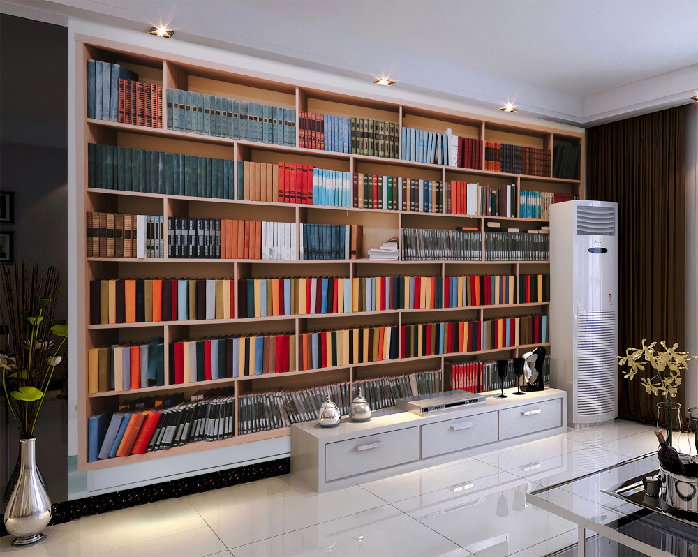 Fototapeta rozbudowana biblioteka domowa