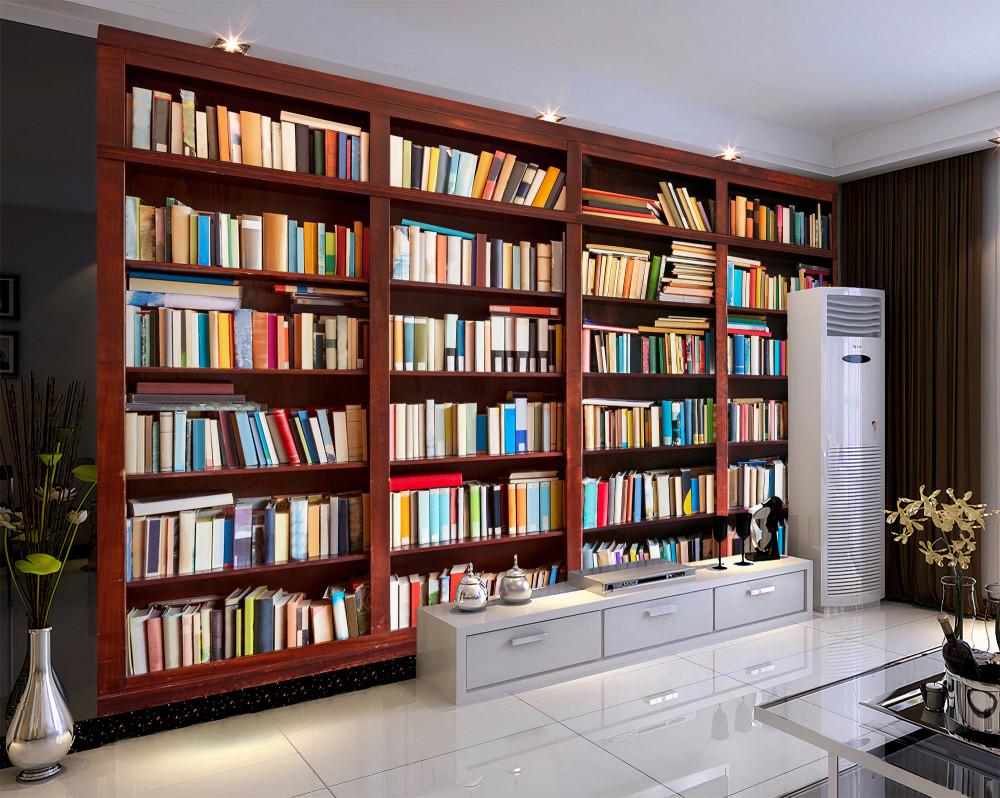 Fototapeta półki z kolorowymi książkami