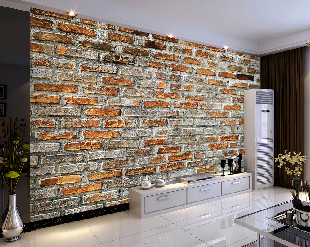 Fototapeta ściana z różnych odcieni cegły