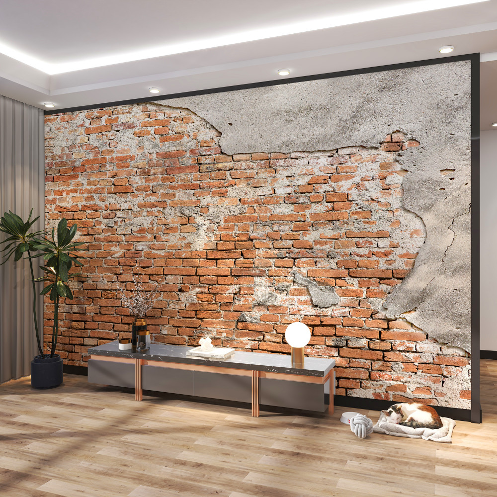 Fototapeta fragment starego ceglanego muru