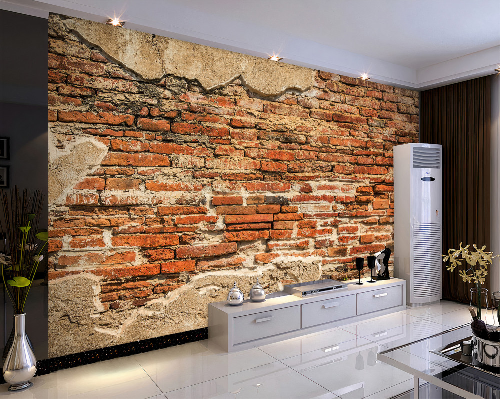 Fototapeta mocno zawalony ceglany mur