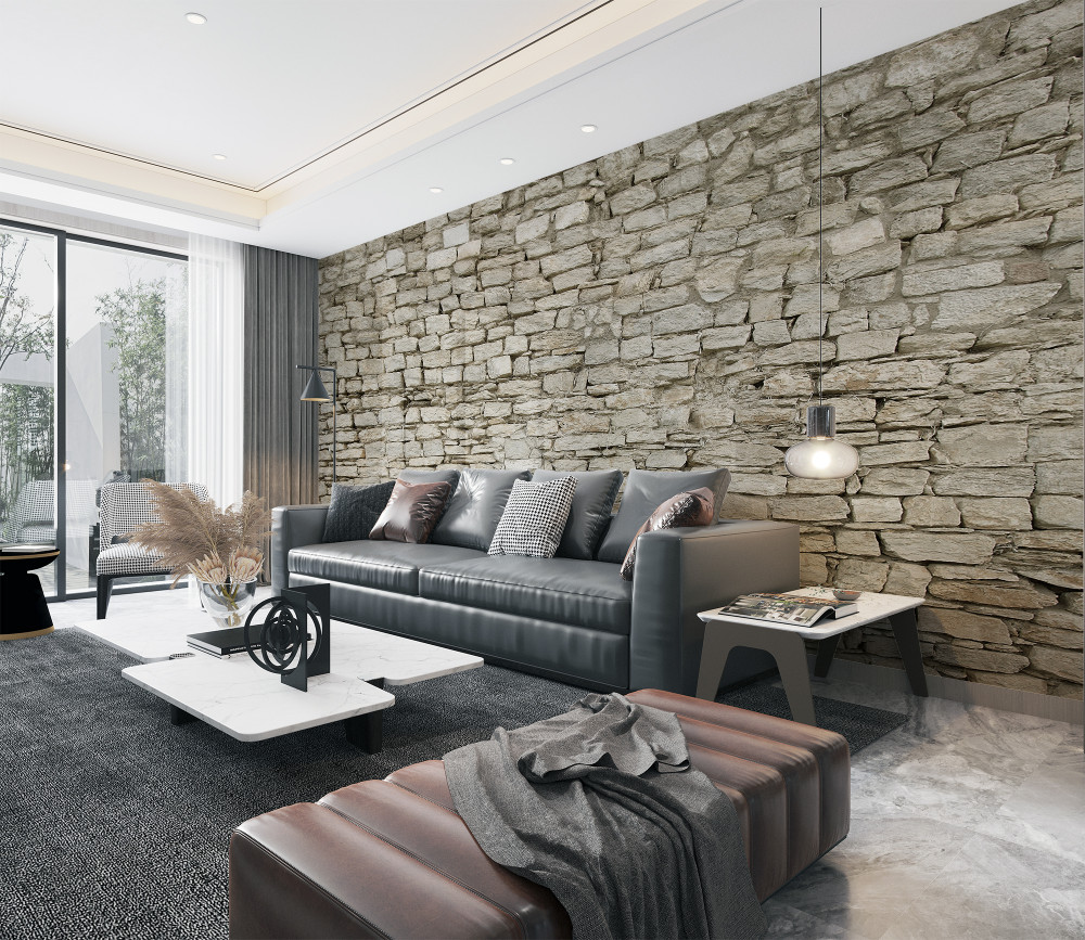 Fototapeta niechlujny mur z kamienia