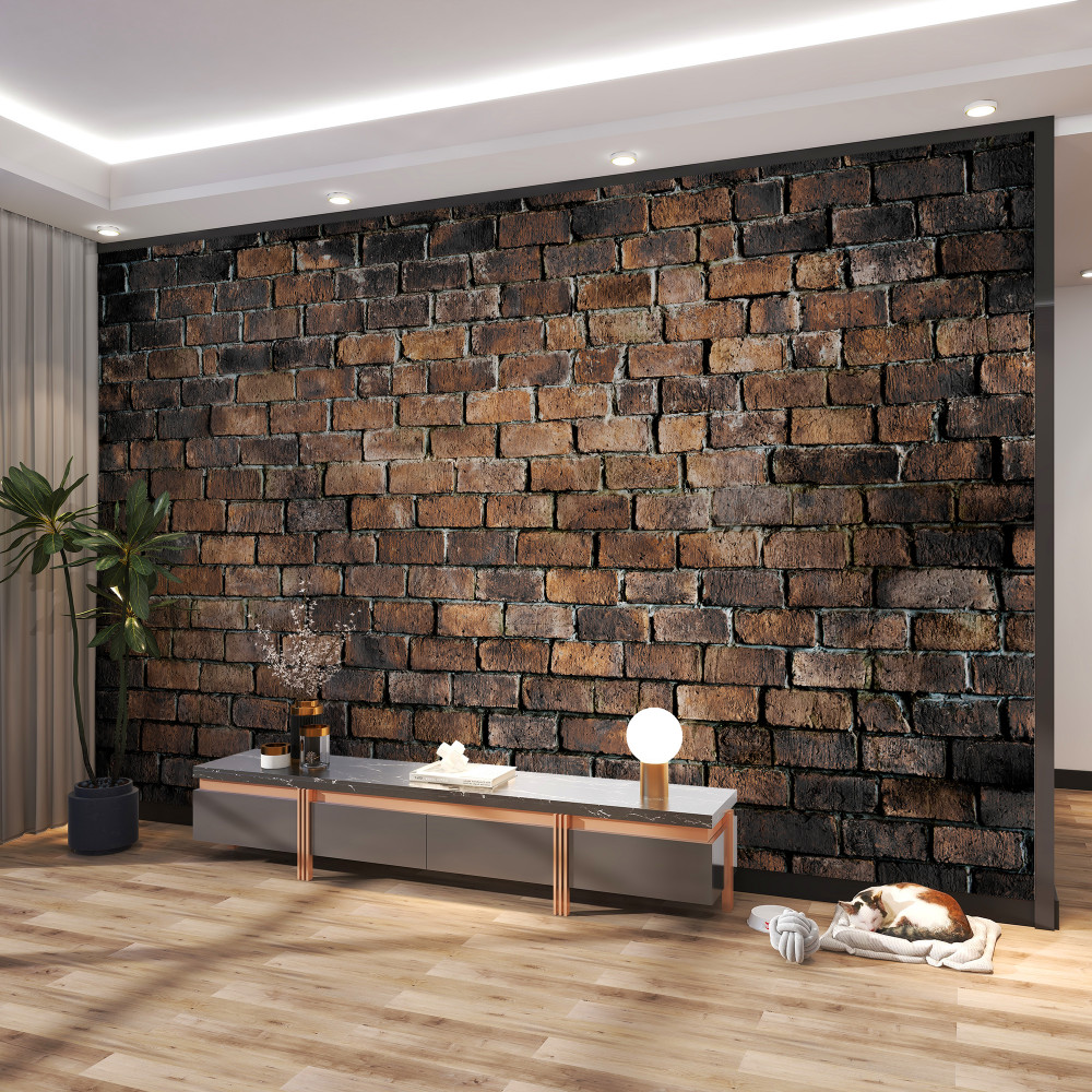 Fototapeta ciemna ceglana ściana
