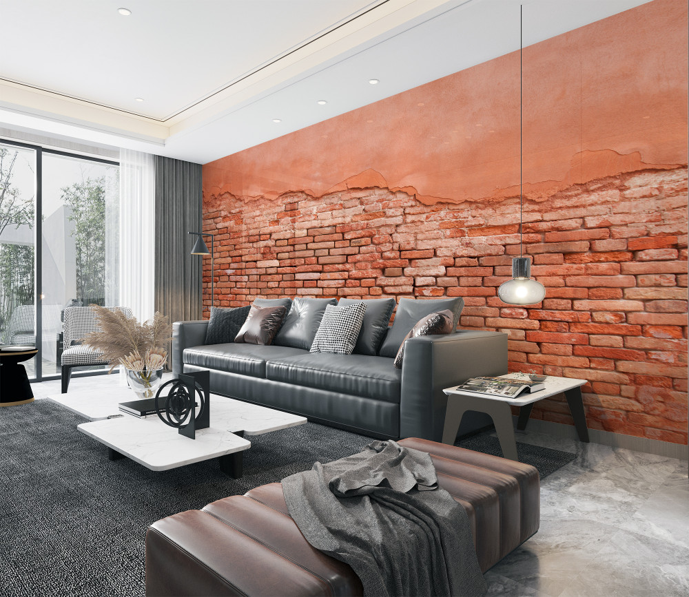 Fototapeta rozpadający się ceglany mur