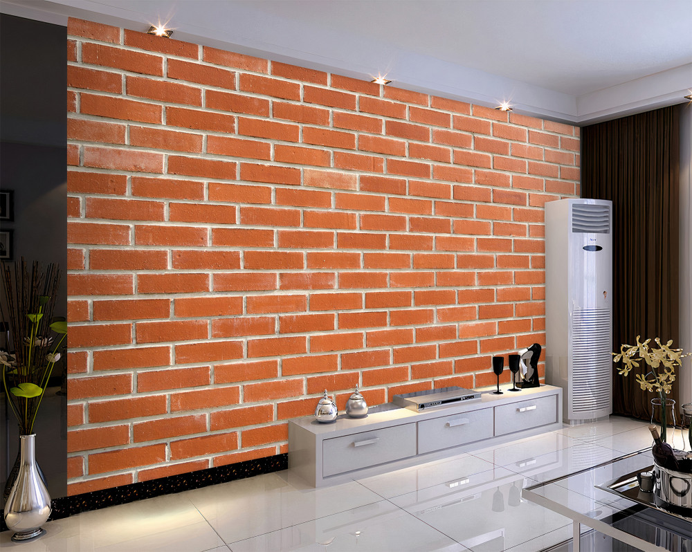 Fototapeta gładki mur z czerwonej cegły