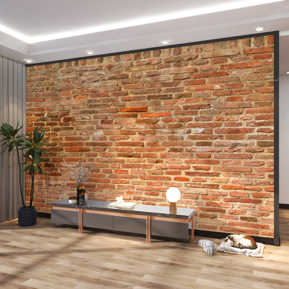 Fototapeta stary brązowy mur z cegły