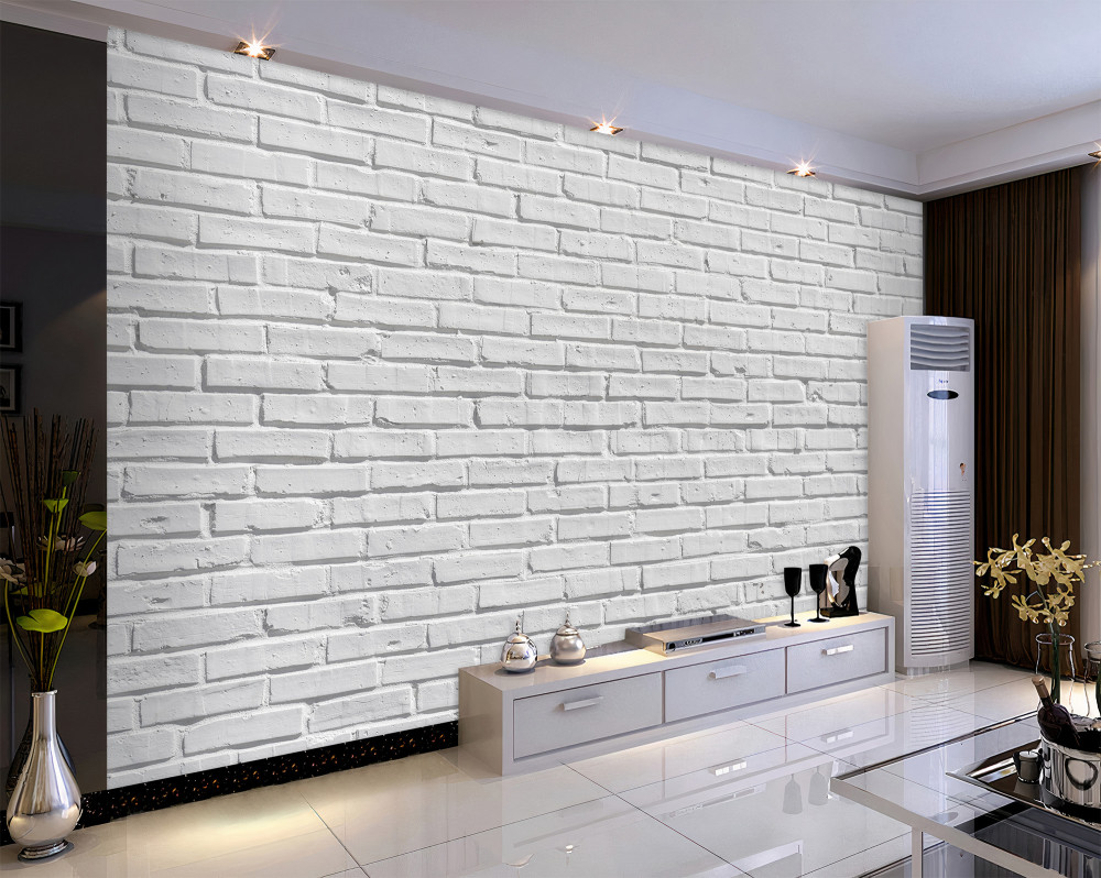 Fototapeta biały mur z cegły