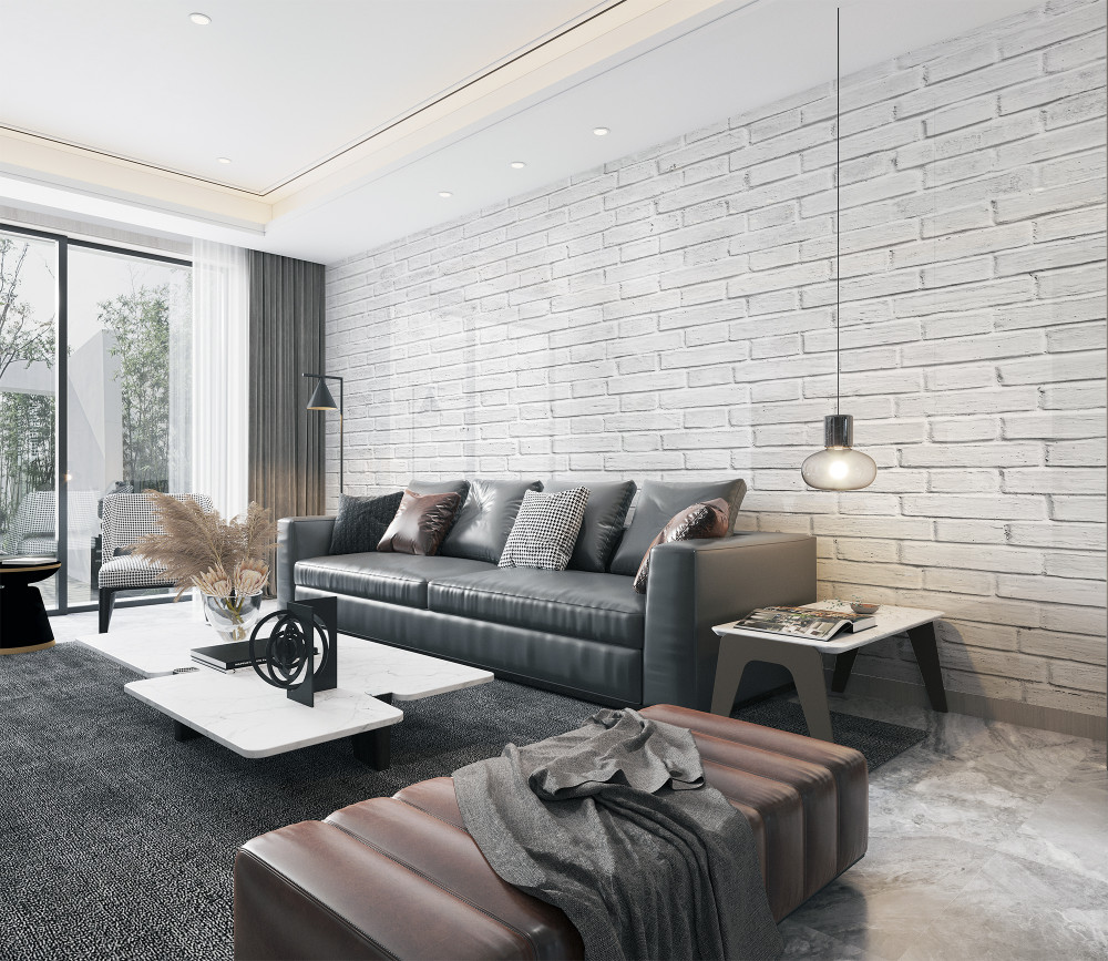 Fototapeta biały mur z cegły