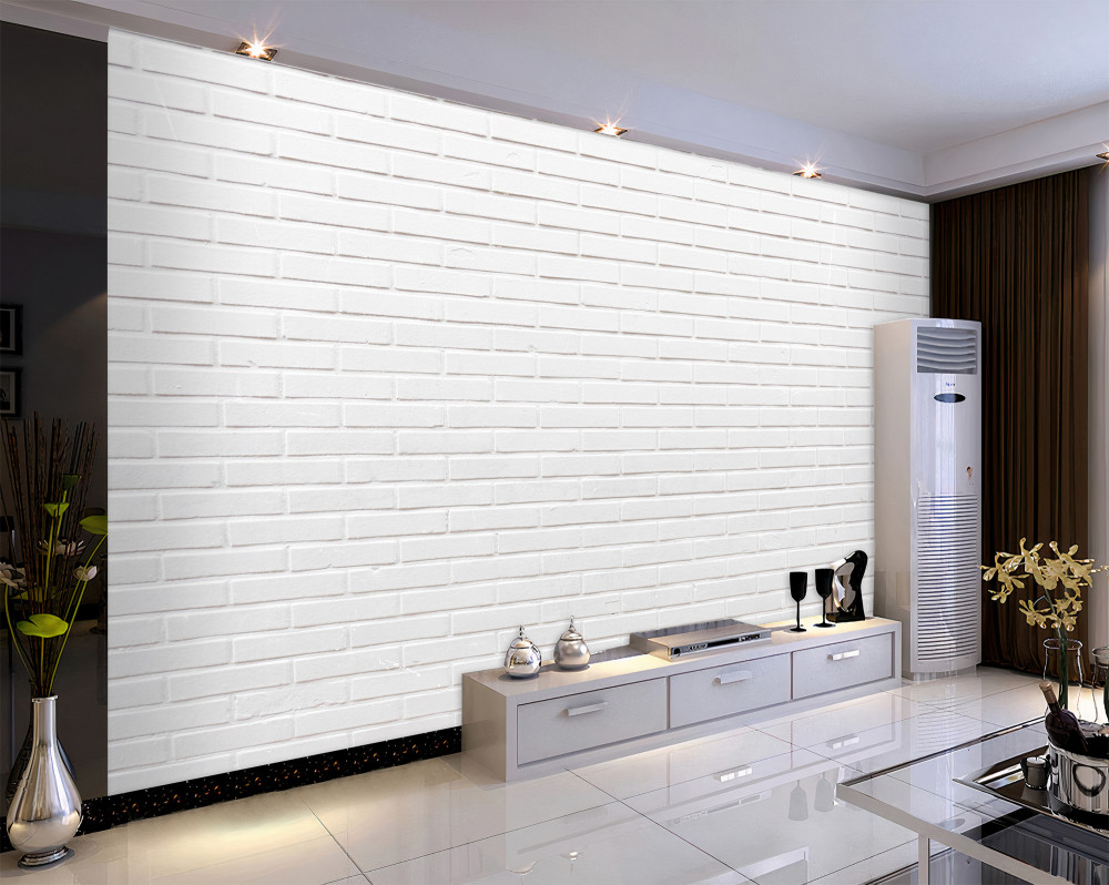 Fototapeta Śnieżnobiały mur z cegły