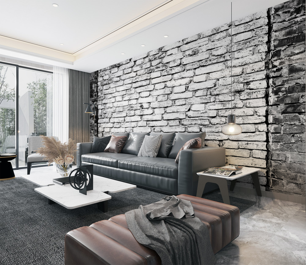 Fototapeta ceglany mur z zadrapaniami