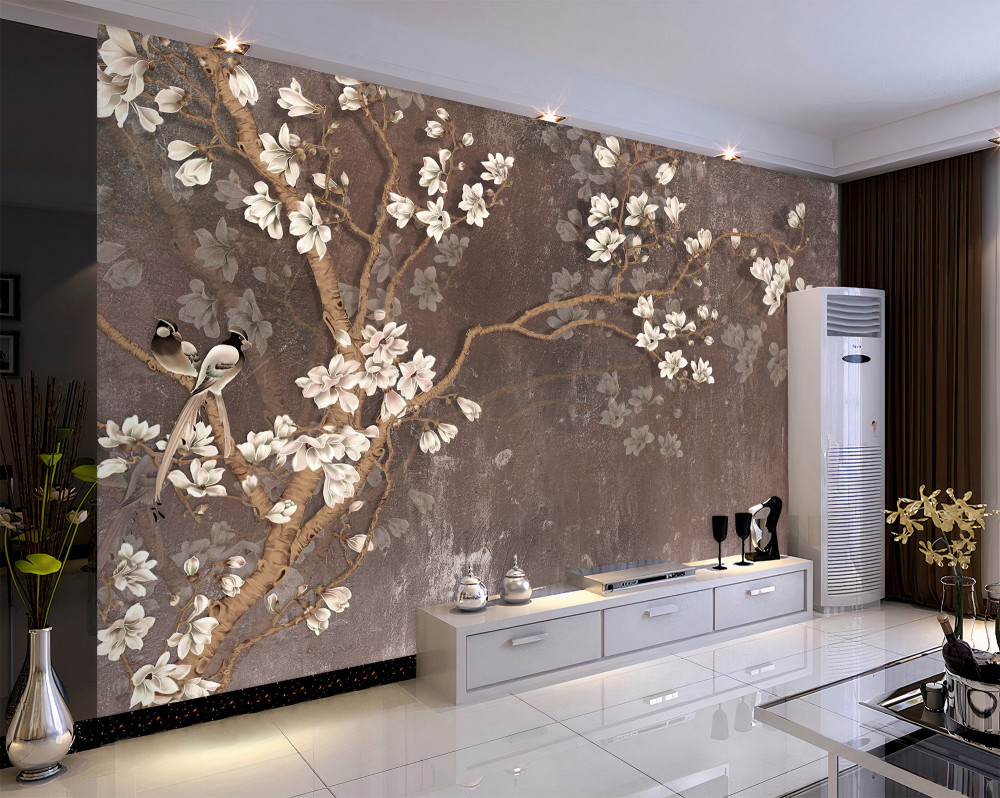 Fototapeta para ptaków na kwitnącym drzewie