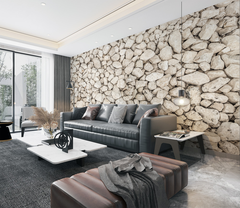 Fototapeta biały żwir różnej wielkości