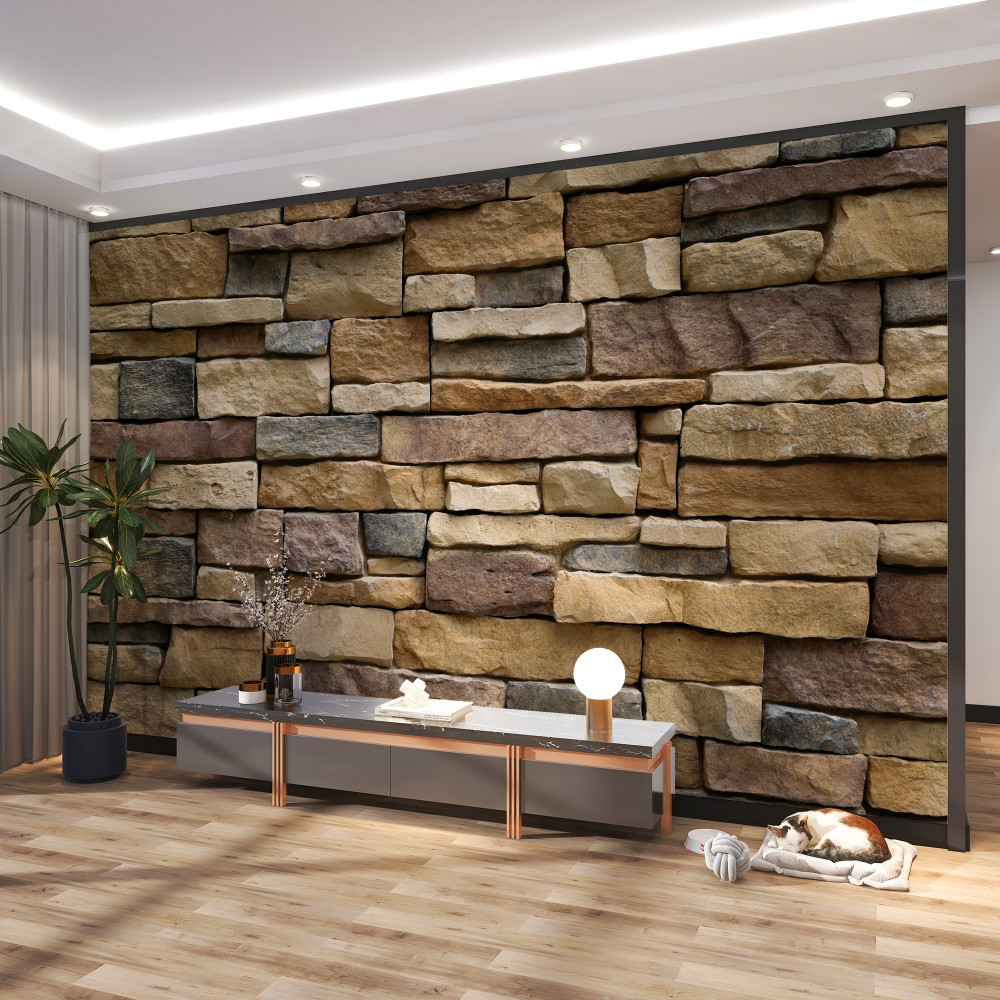 Fototapeta cztery odcienie brązowego kamienia