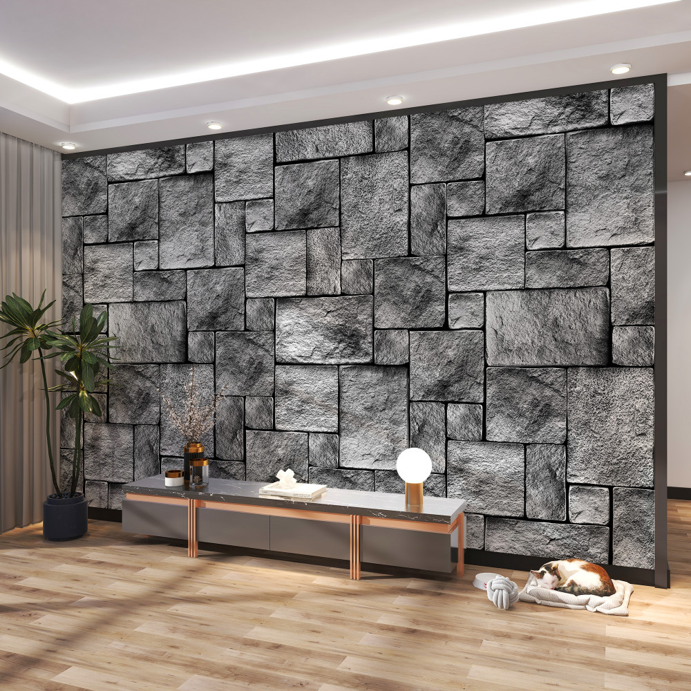 Fototapeta szary kamienny mur