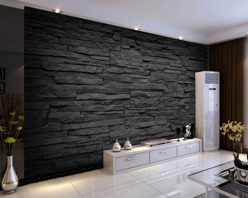 Fototapeta czarny kamienny mur