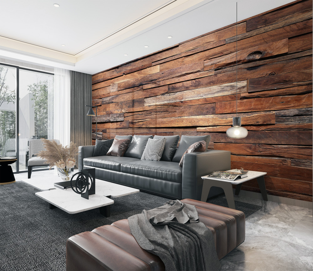 Fototapeta stara brązowa drewniana deska