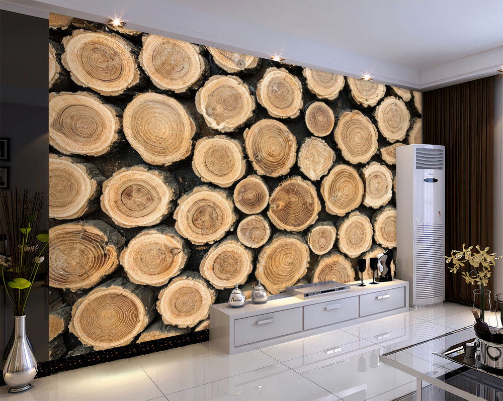 Fototapeta okrągłe kłody drzew