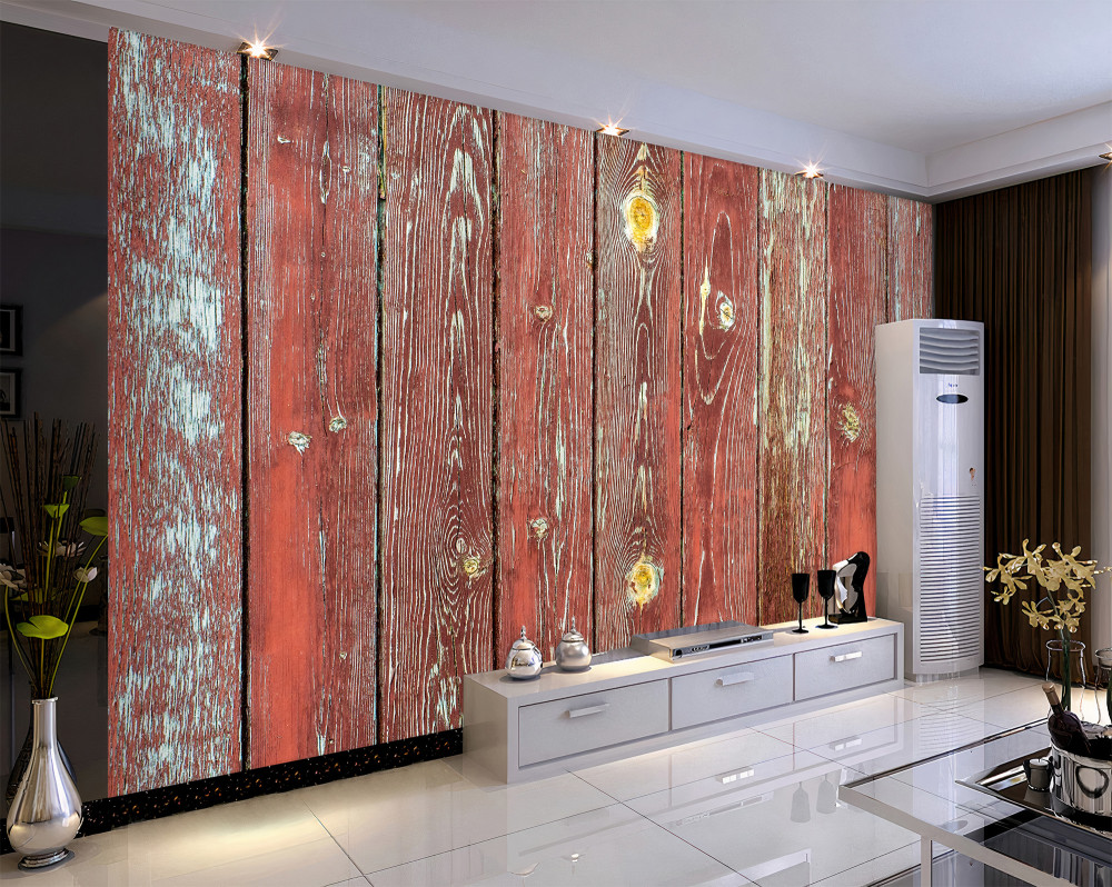 Fototapeta stare czerwone tło drewna