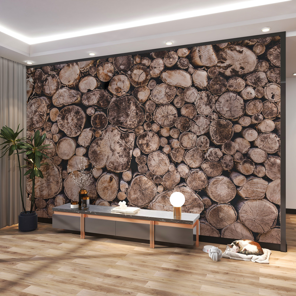 Fototapeta brudne ścinki drzew