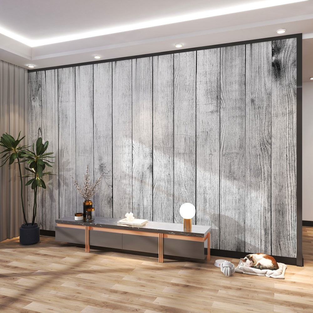 Fototapeta jasnoszary parkiet