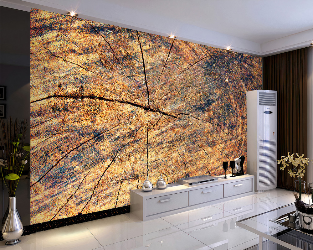 Fototapeta słoje życia drzewa w domu z bali