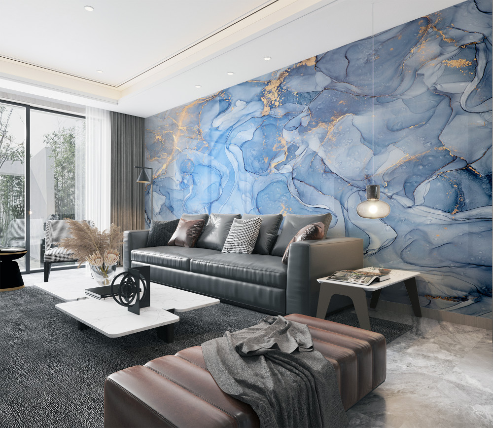 Fototapeta luksusowe niebieskie tło