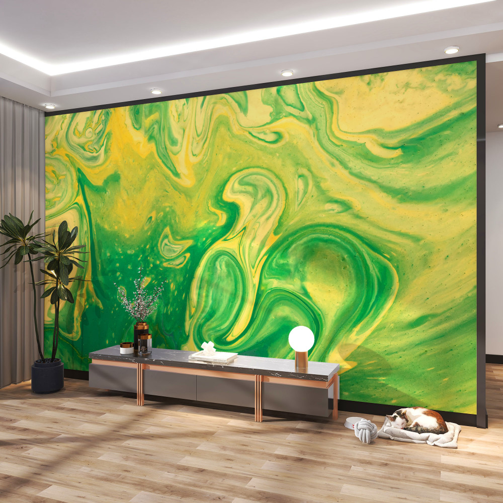 Fototapeta zielono-żółte plamy tła