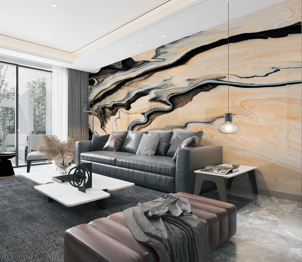 Fototapeta beżowe płynne marmurowe tło