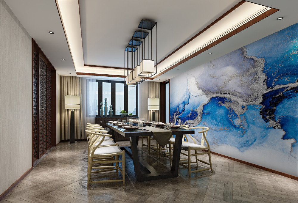 Fototapeta luksusowe niebieskie tło