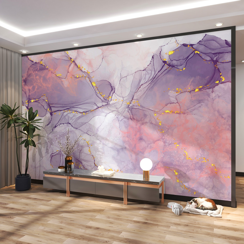 Fototapeta różowe i liliowe marmurowe tło