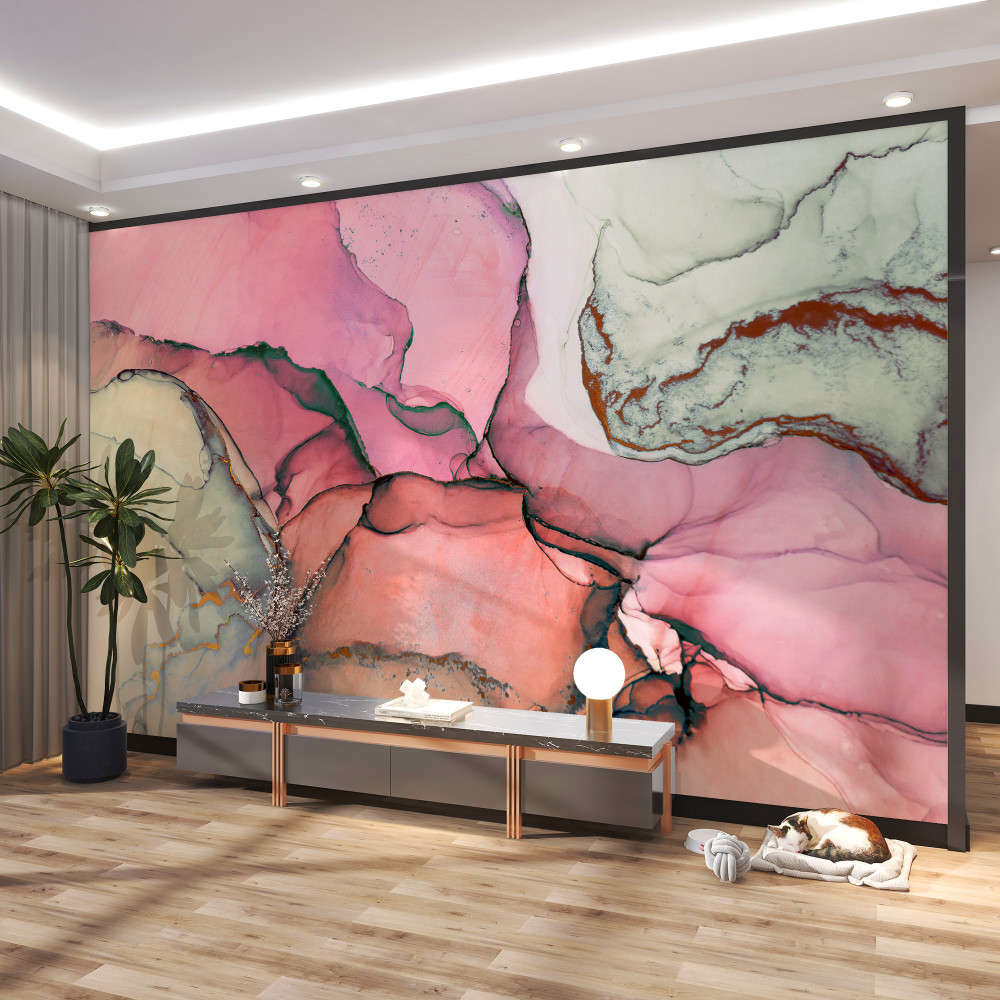 Fototapeta abstrakcyjny różowy marmur