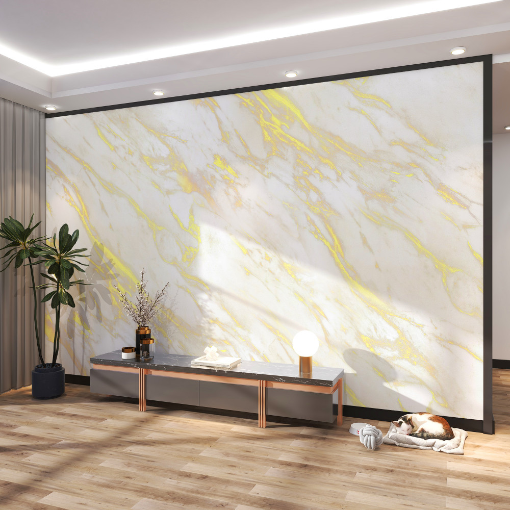 Fototapeta biały i złoty marmur