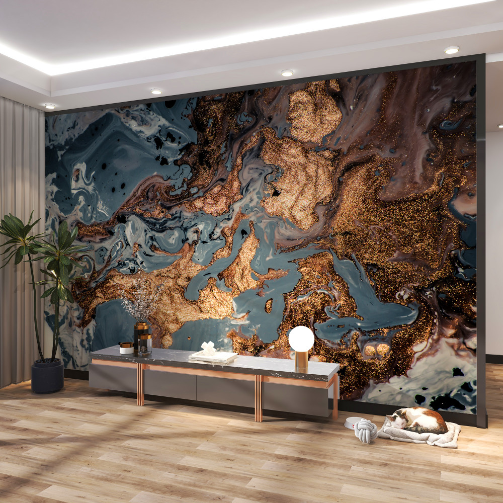 Fototapeta ciemnozłoty płyn