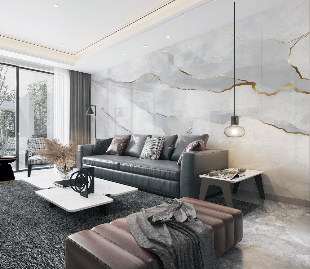 Fototapeta jasny marmur ze złotem