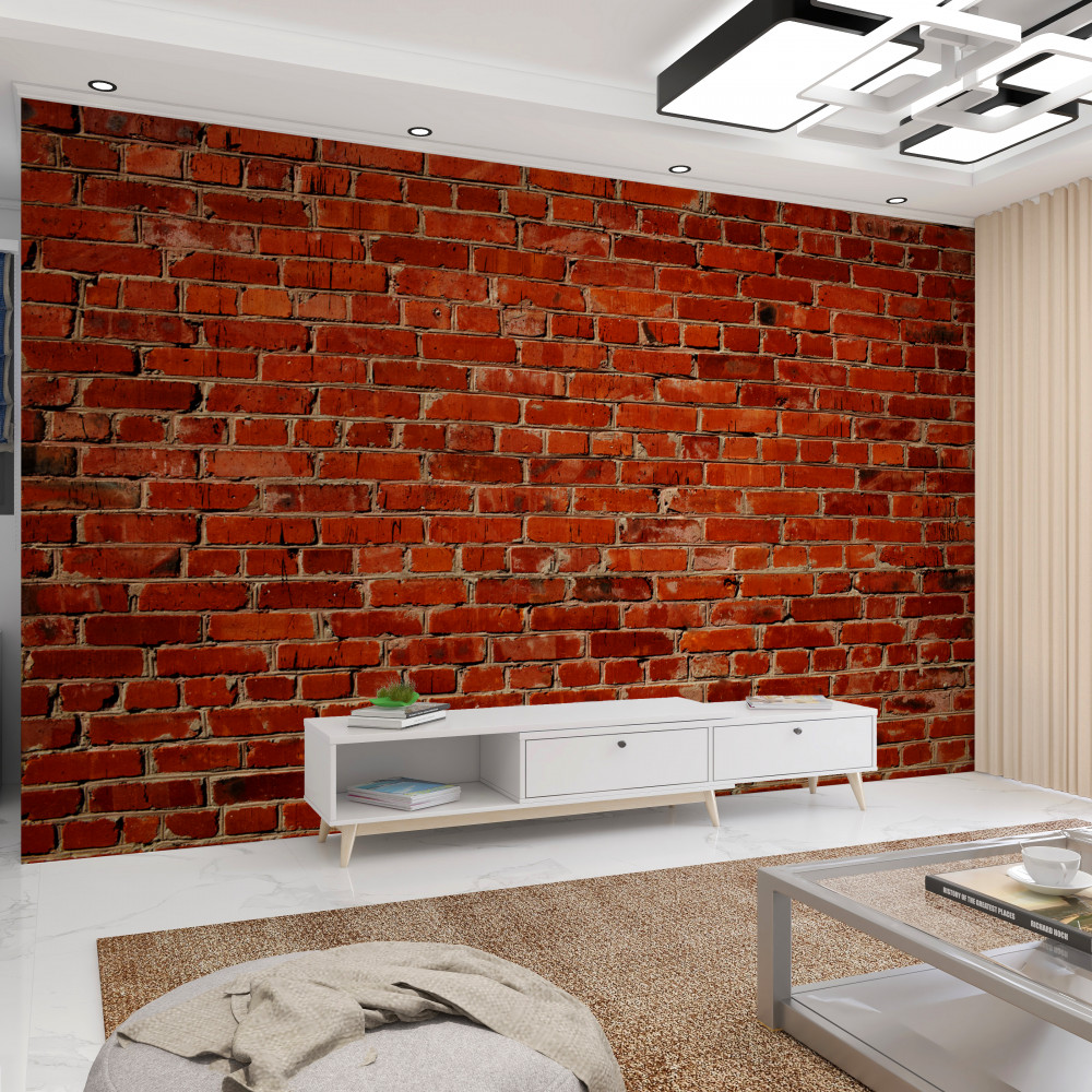 Fototapeta ciemnoczerwony mur z cegły