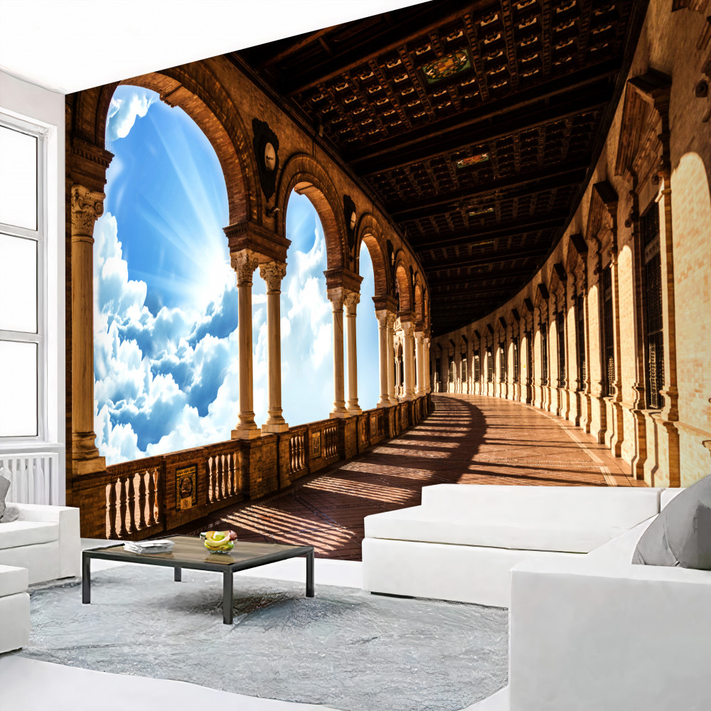 Fototapeta wysoka, niekończąca się kolumnada