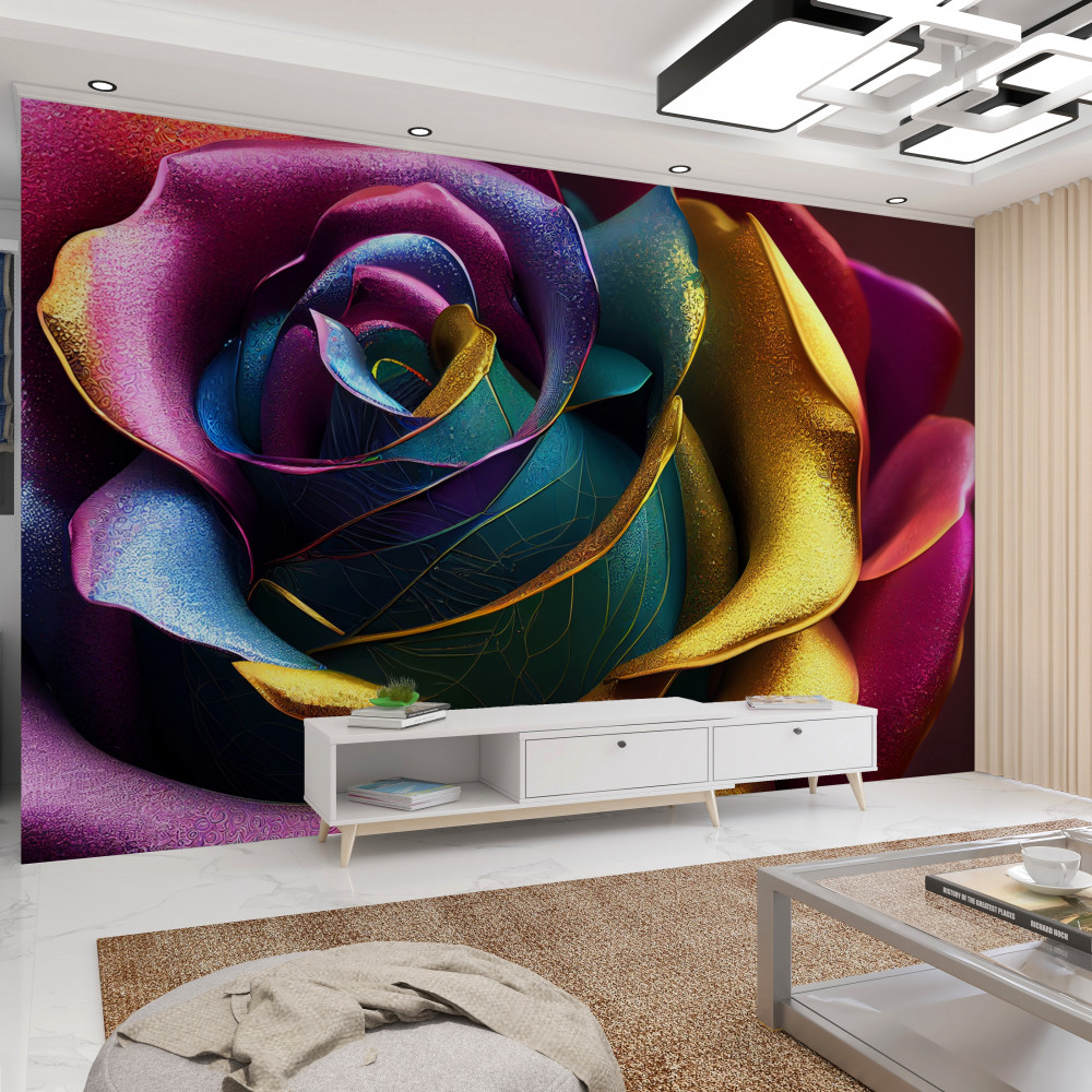 Fototapeta tęczowa róża perska