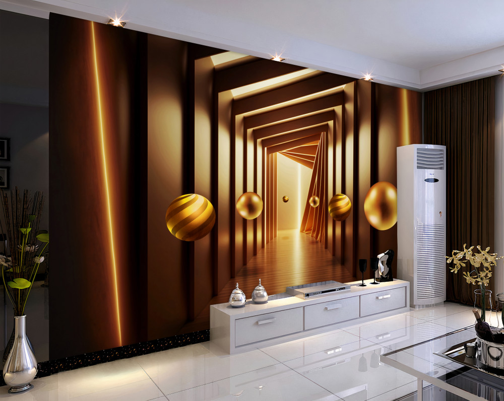 Fototapeta brązowe kule w brązowym tunelu