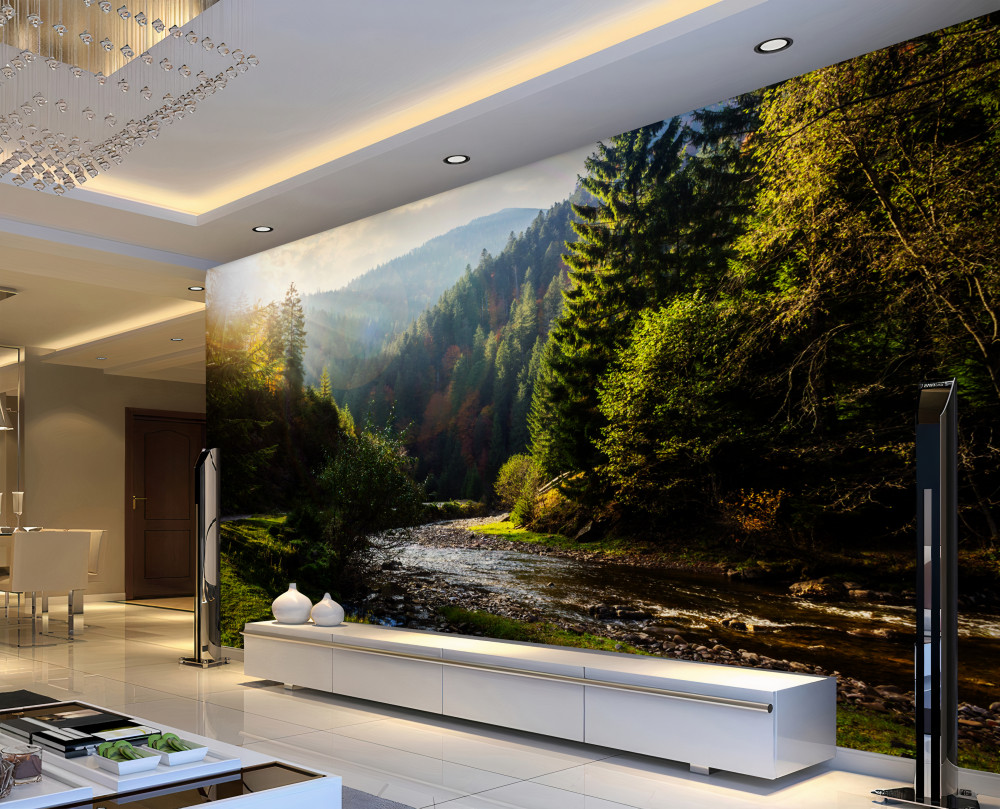 Fototapeta malownicza górska droga o świcie