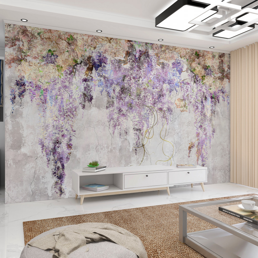 Fototapeta jesienne kwiaty zwisają