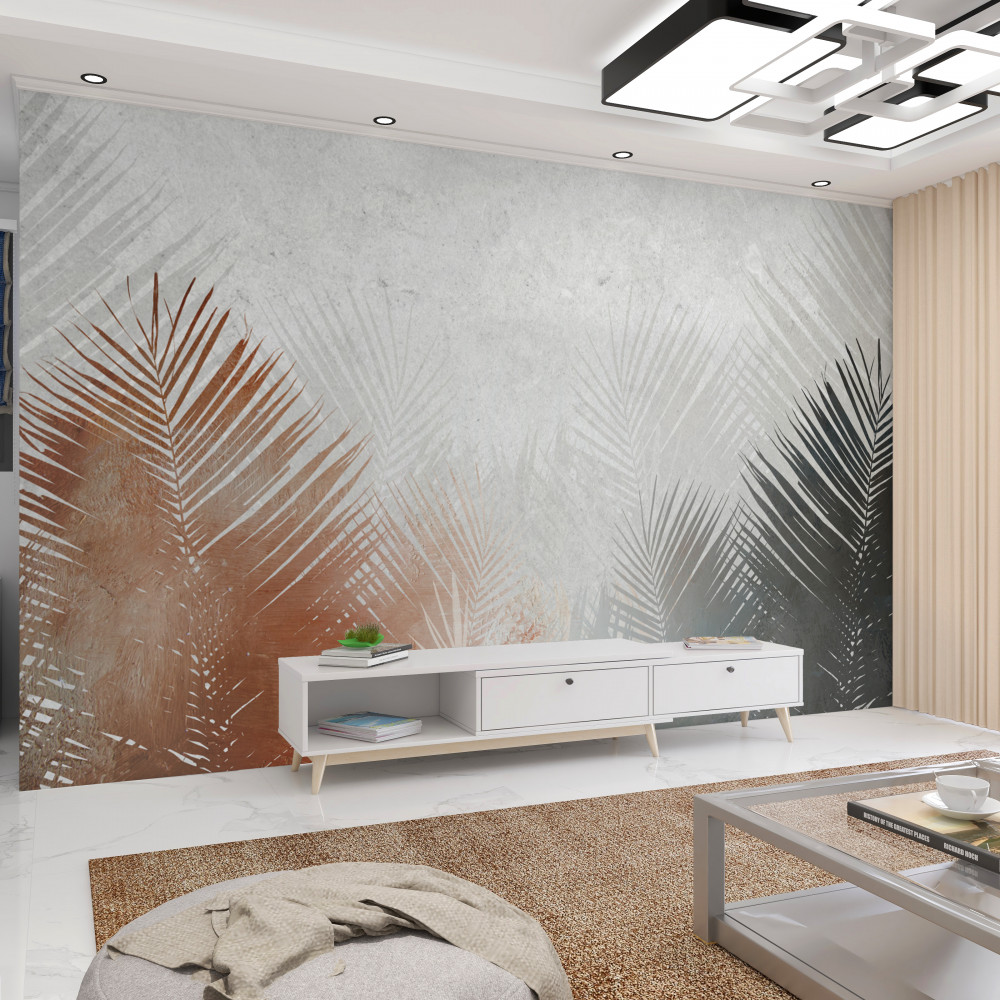 Fototapeta jesienna abstrakcja w mglistym lesie