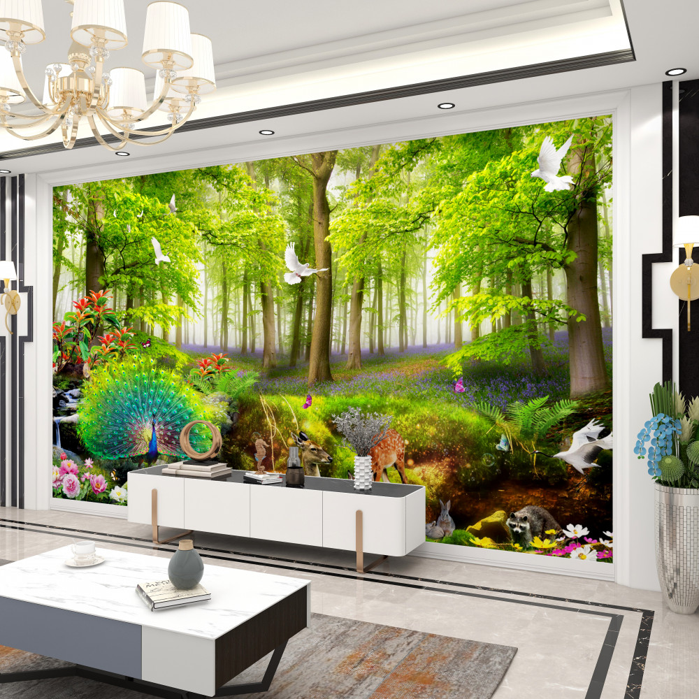 Fototapeta fauna zielonego letniego lasu