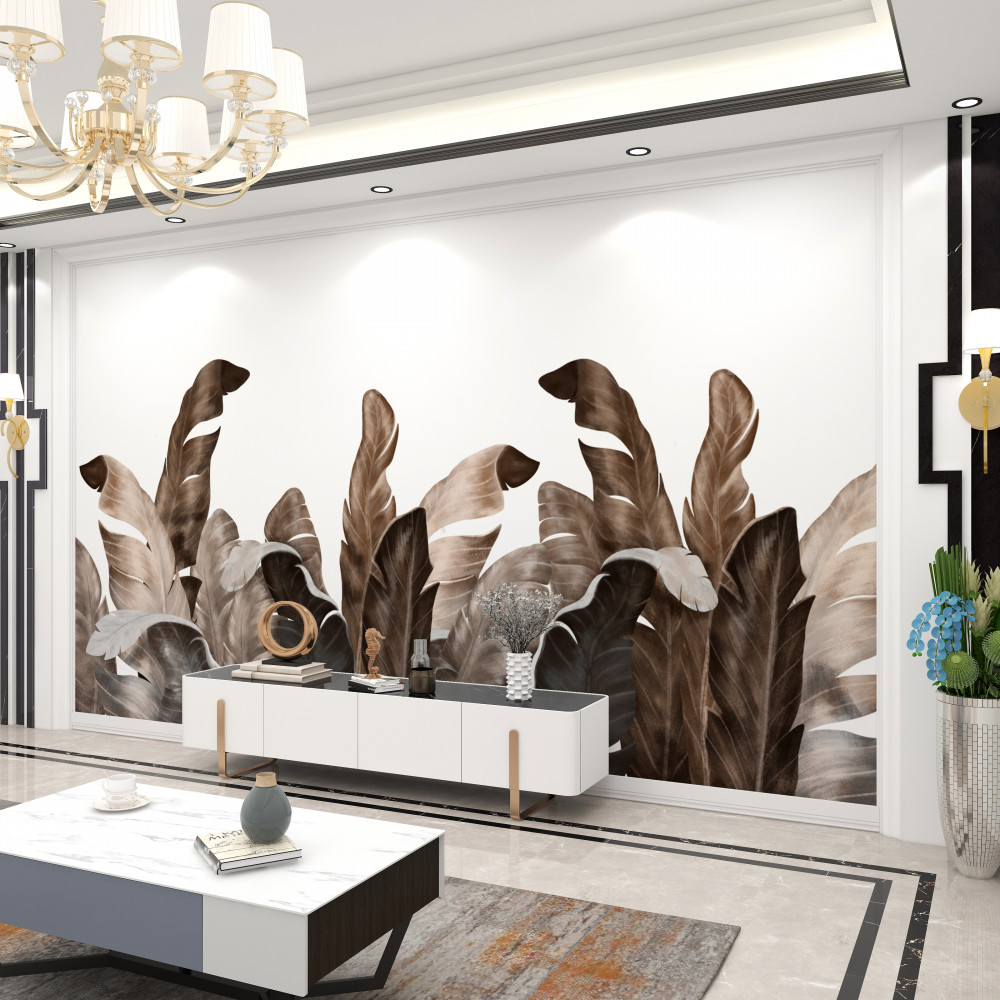 Fototapeta tropikalne liście na wietrze